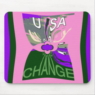 USA Change Art Print Mouse Mat