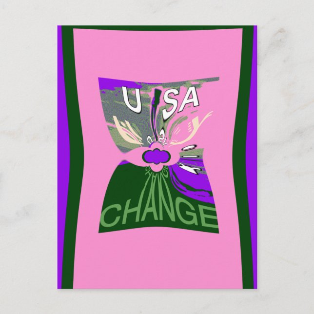 USA Change Art Print Postcard (Front)