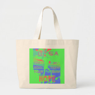 Usa Change Beautiful Amazing Text Quote Design Large Tote Bag