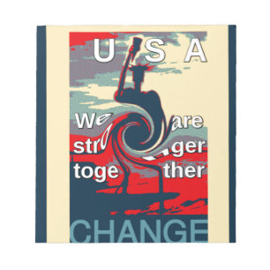 USA Change: Stronger Together Unity Design Notepad