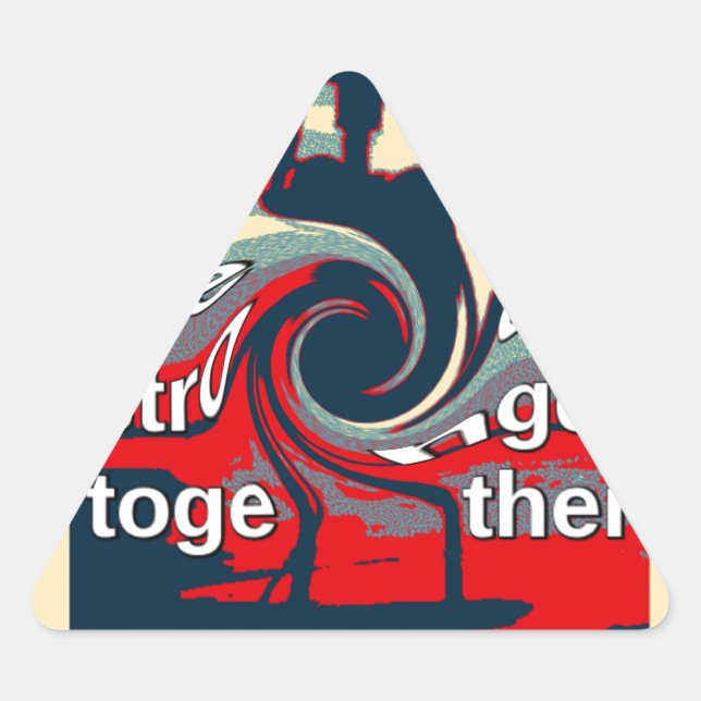 USA Change: Stronger Together Unity Design Triangle Sticker (Front)