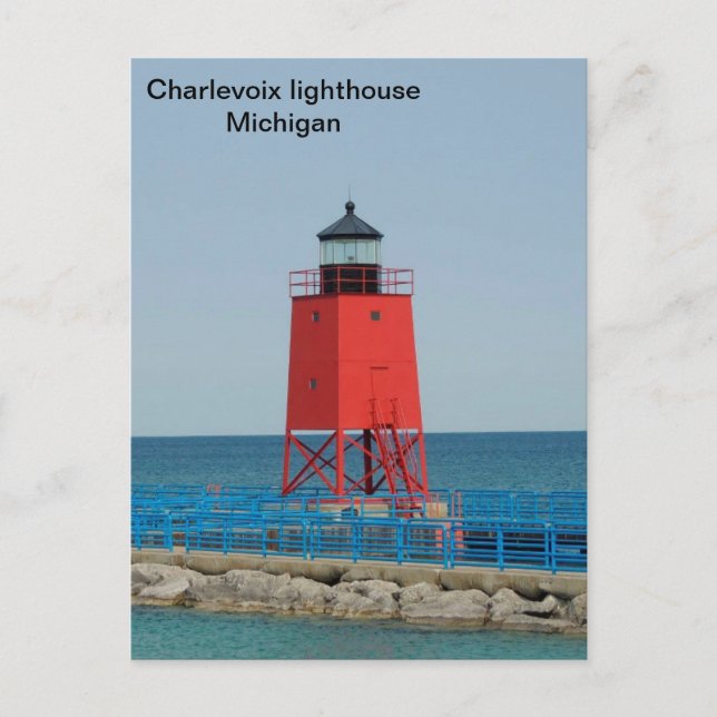 USA, Charlevoix lighthouse, Michigan Postcard (Front)