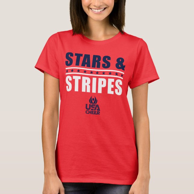 USA Cheer Stars & Stripes Fan Tee (Front)