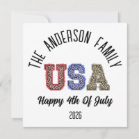 USA Cheetah Print Personalised Reunion Name