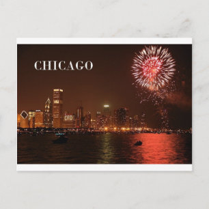 USA Chicago Fireworks (new) (St.K) Postcard