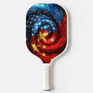 USA-China Swirl Fusion Pickleball Paddle 