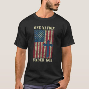 USA Christian Patriot One Nation Under God T-Shirt