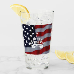 USA Christmas: A Festive Celebration of Freedom Glass