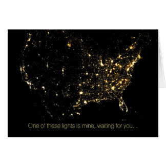 USA City Lights at Night