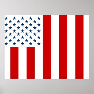 USA Civil Flag of Peacetime Poster