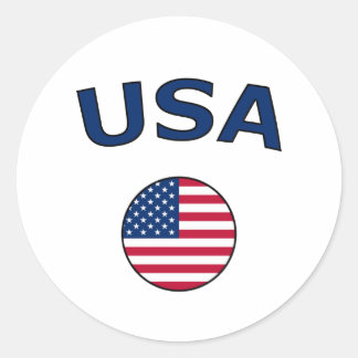 USA CLASSIC ROUND STICKER
