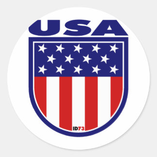 USA CLASSIC ROUND STICKER