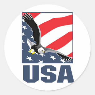 usa classic round sticker