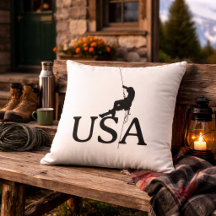 USA Climbing Silhouette Minimalist Decor