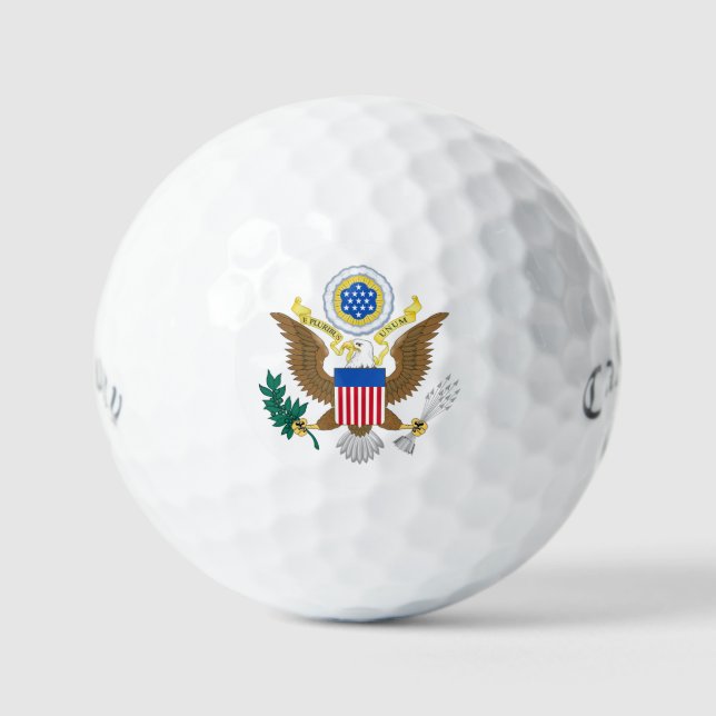USA Coat Of Arms css gbcnt Golf Balls (Front)
