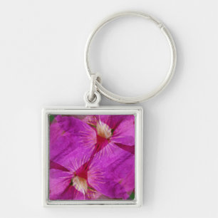 USA, Colorado, Boulder. Clematis flower montage Key Ring