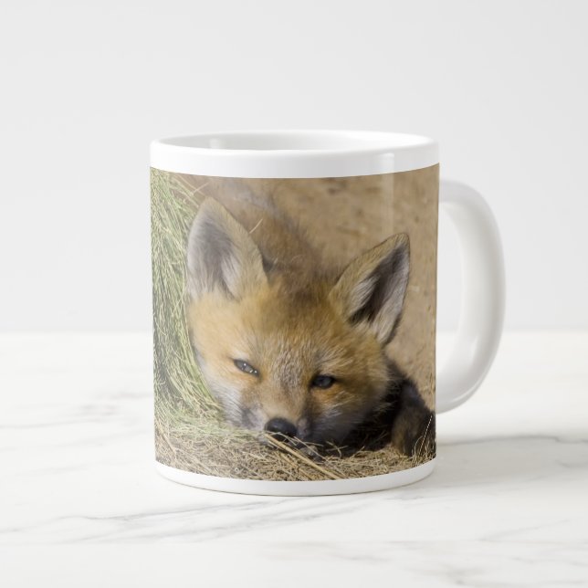 USA, Colorado, Breckenridge. Alert red fox Large Coffee Mug (Front Right)