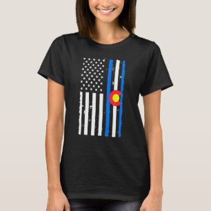 Usa Colorado Flag Vintage Pride Vacation Travel To T-Shirt