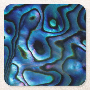 USA, Colorado, Lafayette. Abalone shell Square Paper Coaster