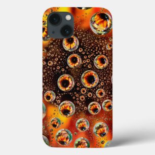 USA, Colorado, Lafayette. Water bubbles on glass 1 iPhone 13 Case