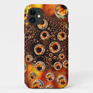 USA, Colorado, Lafayette. Water bubbles on glass 1 iPhone 11 Case