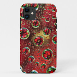 USA, Colorado, Lafayette. Water bubbles on glass 3 iPhone 11 Case