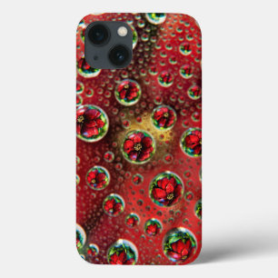 USA, Colorado, Lafayette. Water bubbles on glass 3 iPhone 13 Case