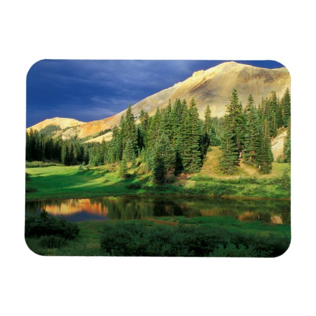 USA, Colorado. Red Mountain at sunset Magnet (Horizontal)