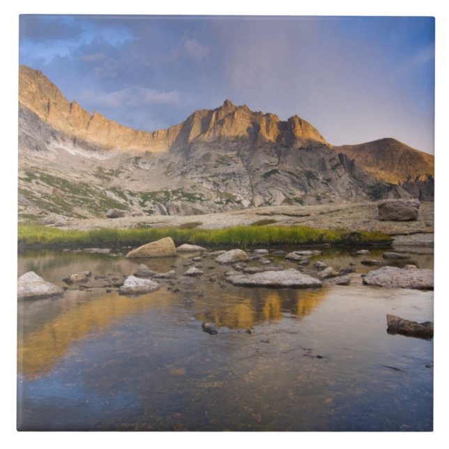 USA, Colorado, Rocky Mountain NP.  Storm clouds Tile (Front)
