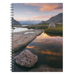 USA, Colorado, Rocky Mountain NP.  Sunrise in Notebook