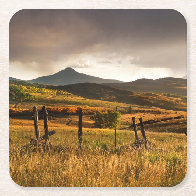 USA, Colorado, San Juan Mountains Square Paper Coaster (Front)