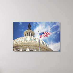 USA, Columbia, Washington DC, Capitol Building Canvas Print