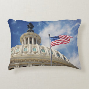 USA, Columbia, Washington DC, Capitol Building Decorative Cushion