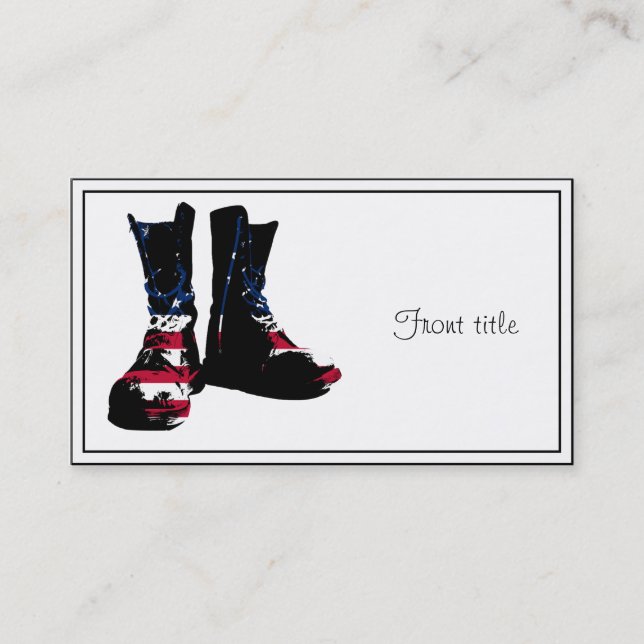 USA Combat Boots Business Card (Front)