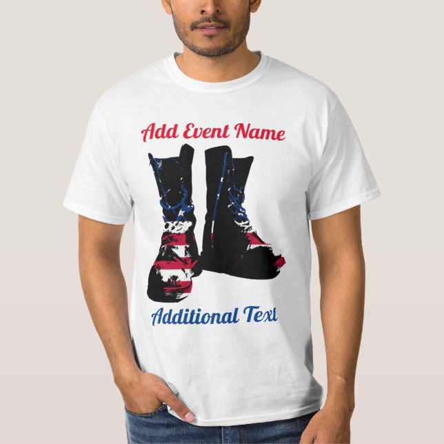 USA Combat Boots T-Shirt (Front)