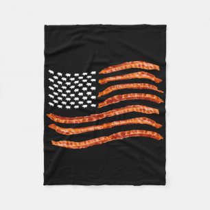 Usa Con Flag Cute Us Dried Pigs Funny 4th Of July  Fleece Blanket