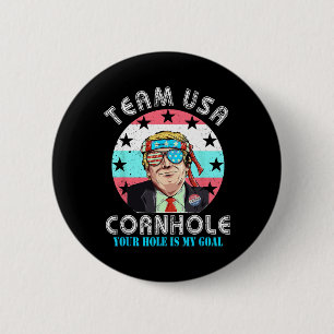 Usa Cornhole Shirt Team Cornhole Shirts Funny Corn 6 Cm Round Badge