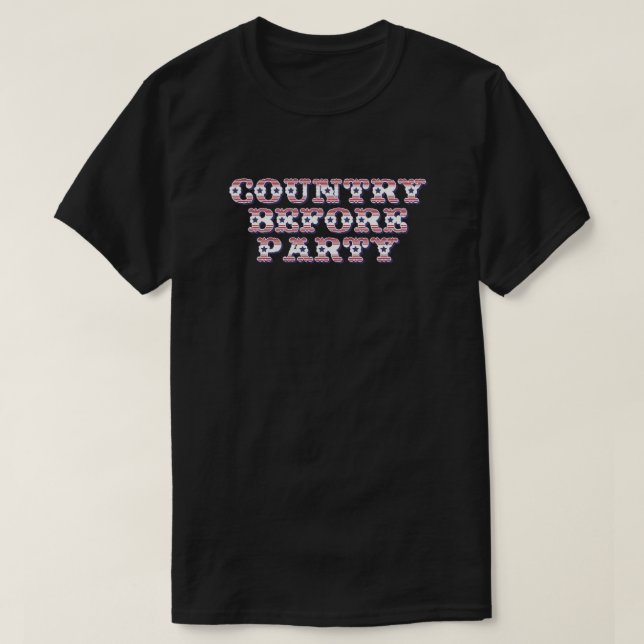 USA Country Before Party T-Shirt (Design Front)