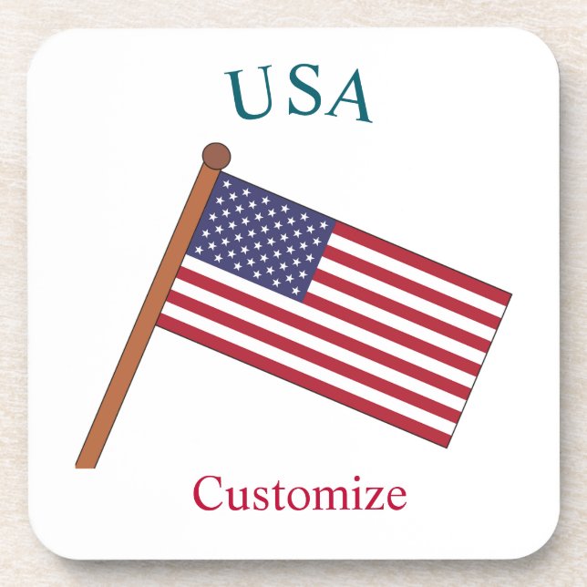USA Country Flag Thunder_Cove Coaster (Front)