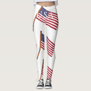 USA Country Flag Thunder_Cove Leggings