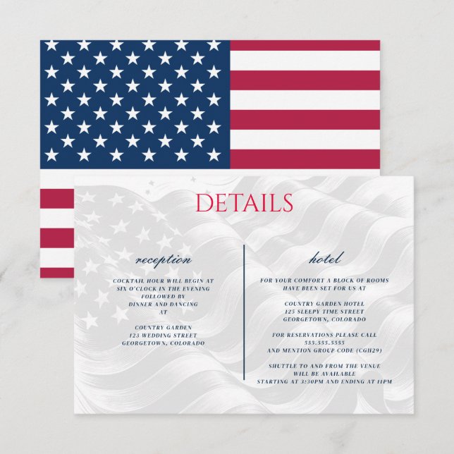USA Couple Enclosure Card (Front/Back)