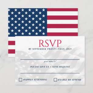 USA Couple RSVP Card