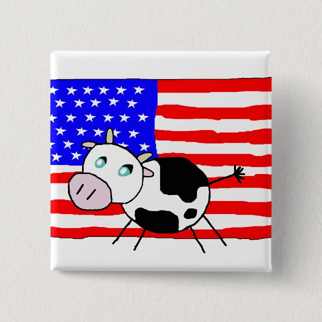 USA Cow Button (Front)