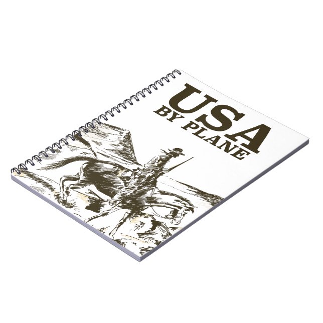 USA Cowboy Travel poster Notebook (Left Side)