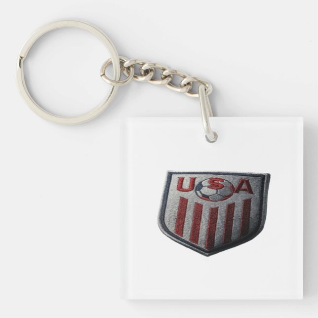 USA Crest with Soccer Ball Key Ring (Front)