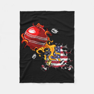 Usa Cricket  Fleece Blanket