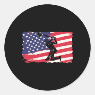 Usa Cricket Jersey America Cricket  Classic Round Sticker