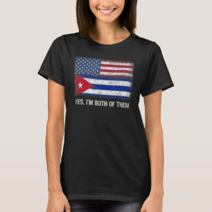 Usa Cuba Cuban American Flag Dual Citizen Citizens T-Shirt