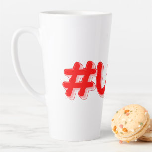 "#USA" Cute Design. Buy Now Latte Mug
