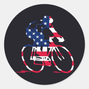 USA Cyclist Classic Round Sticker